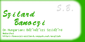 szilard banoczi business card